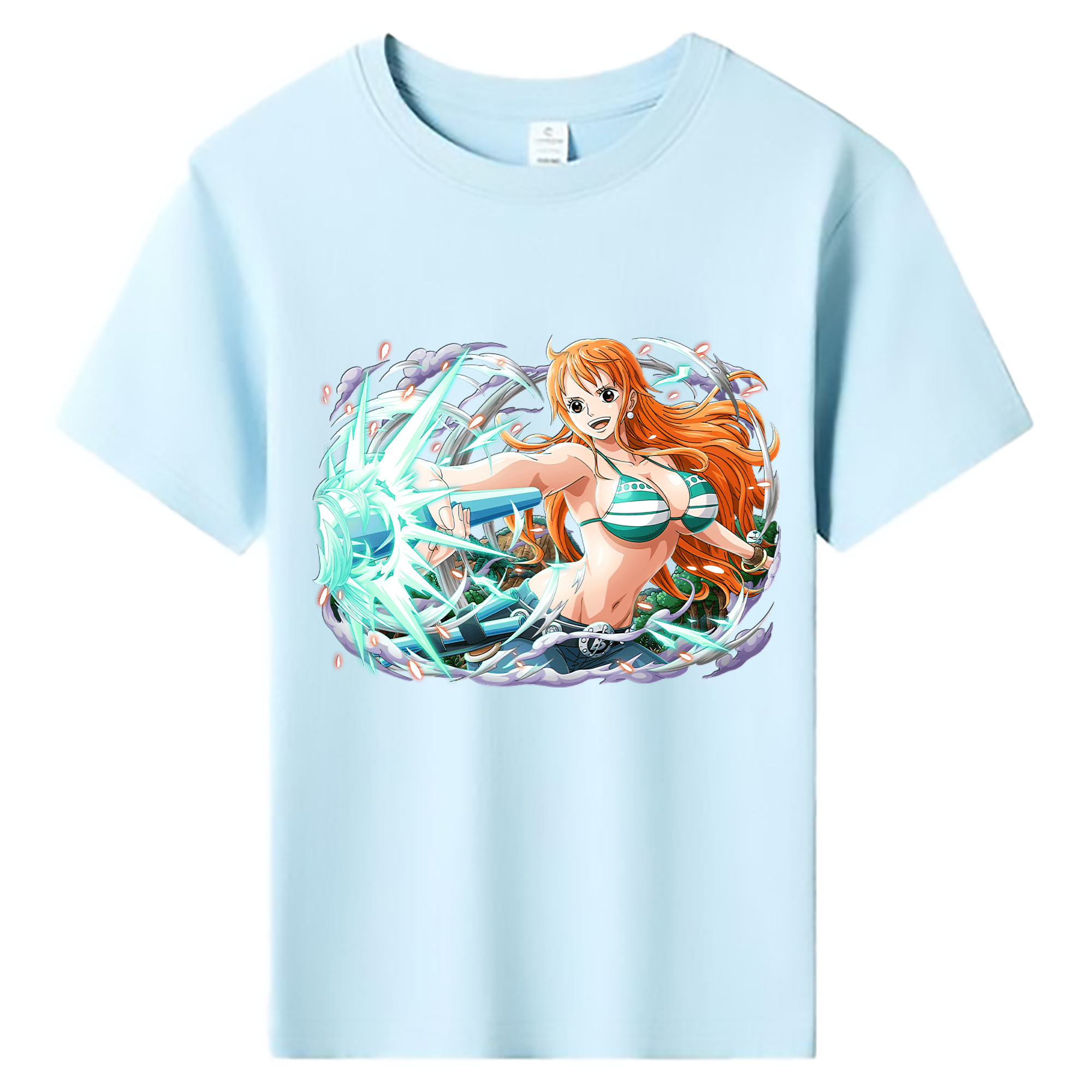 （画像用） ワンピース ナミ ONE PIECE Nami 綿100％キッズTシャツ（フロントプリント）